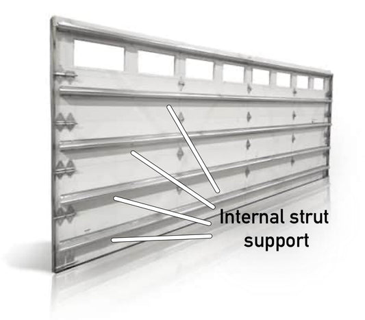 Garage door strut/support bar