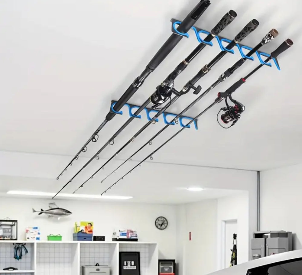 PGS Fishing Rod Holder – Wall & Ceiling Mount Storage Rack