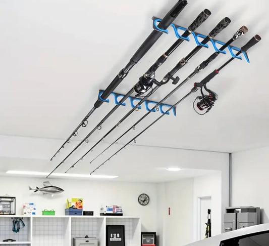 PGS Fishing Rod Holder – Wall & Ceiling Mount Storage Rack