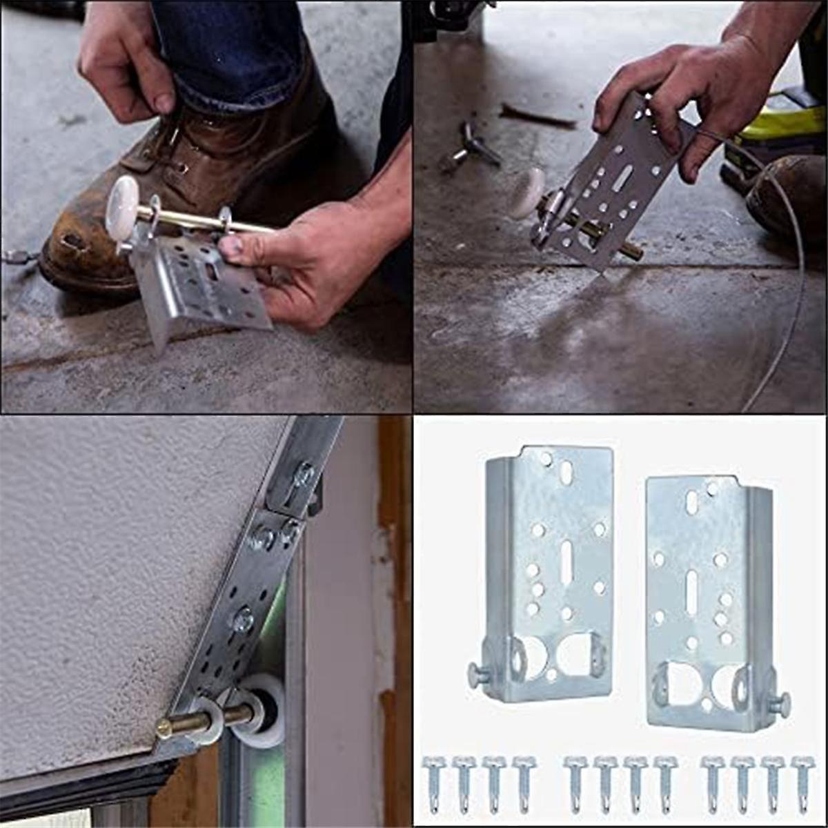 Garage door bottom cable bracket