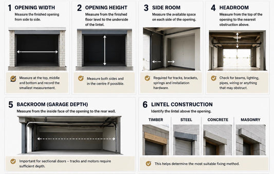 How do I measure a garage door in NZ?