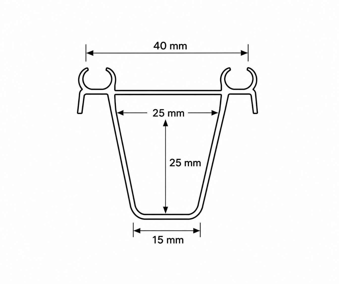 Garage Door Bottom Seal With PVC Carrier 1.5M lengths