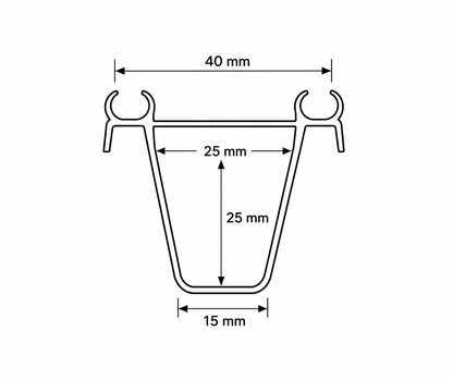 Garage Door Bottom Seal With PVC Carrier 1.5M lengths