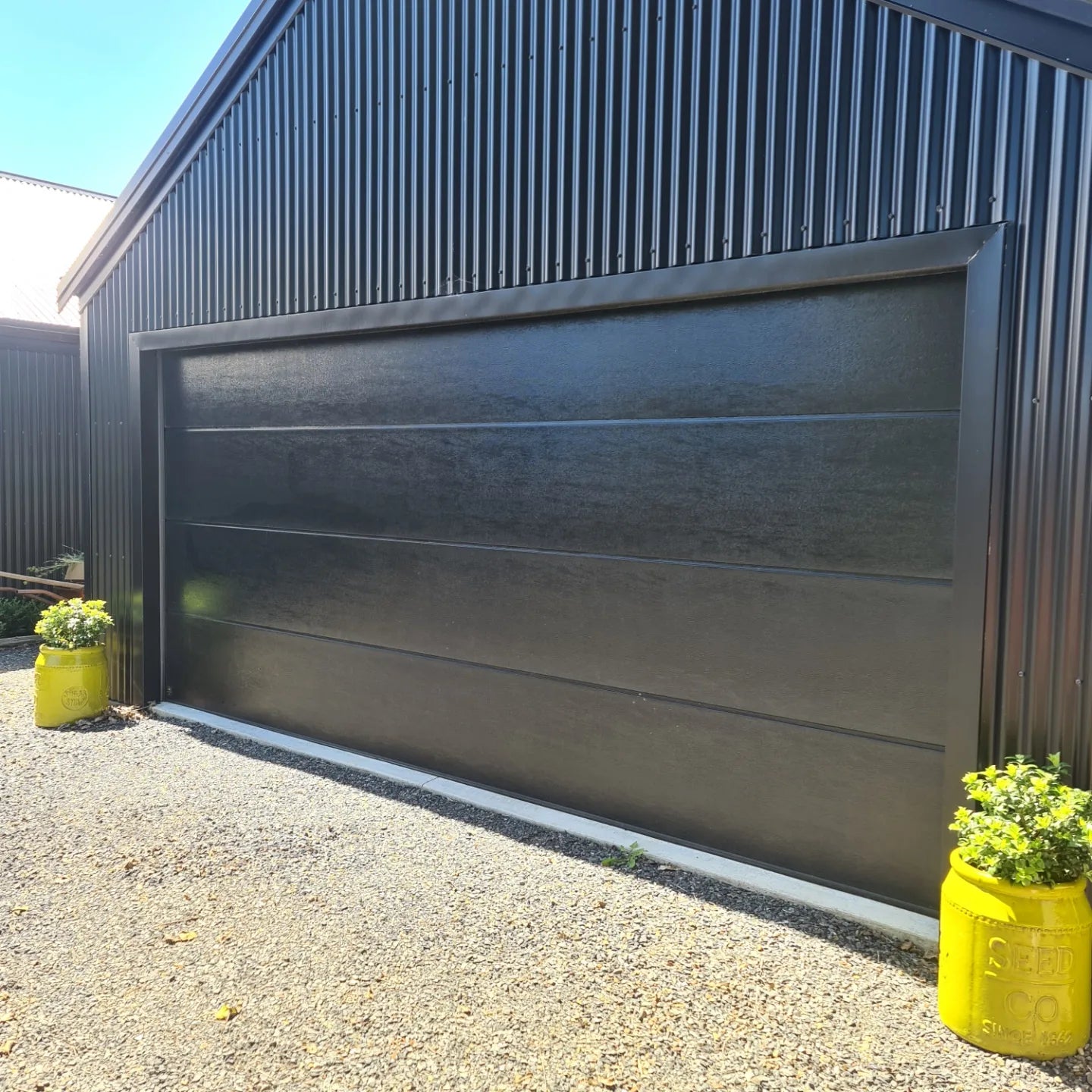 DOUBLE- Insulated Sectional Panel Garage Door (2.1M high choose your custom width)