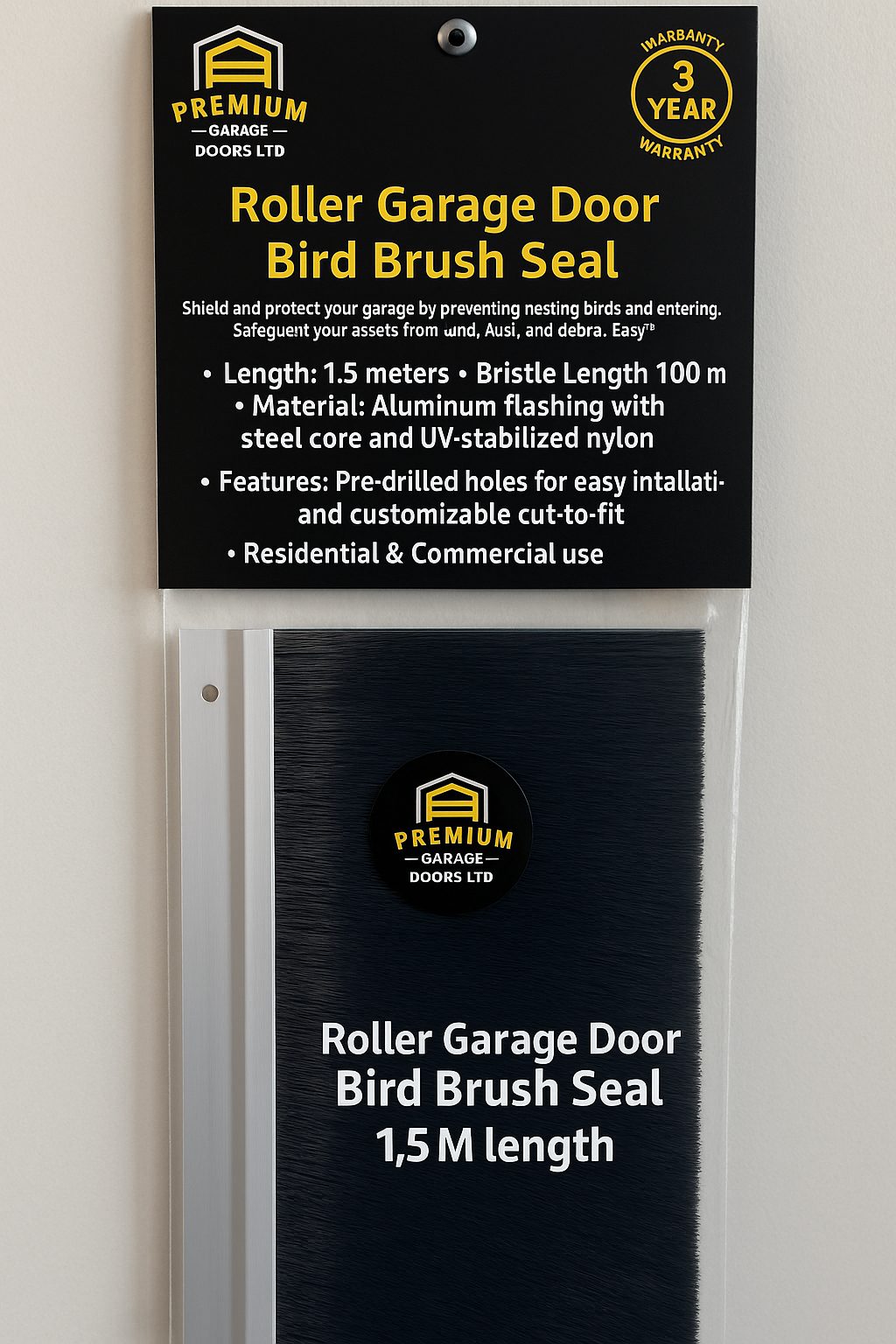 Roller Garage Door Bird and weather brush seal