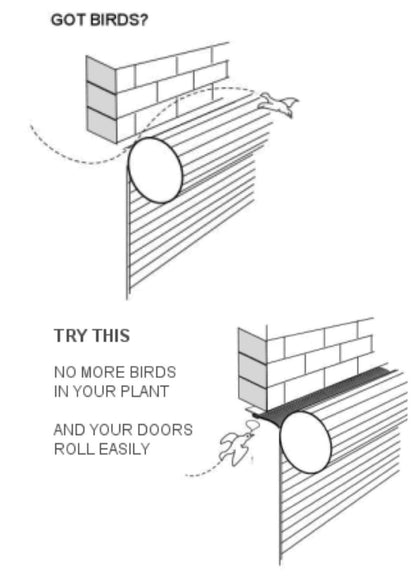 Roller Garage Door Bird and weather brush seal
