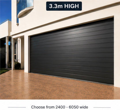 Colorsteel Rib-line Smooth Sectional Door 3300h And Choose From 2450w-6050 Wide