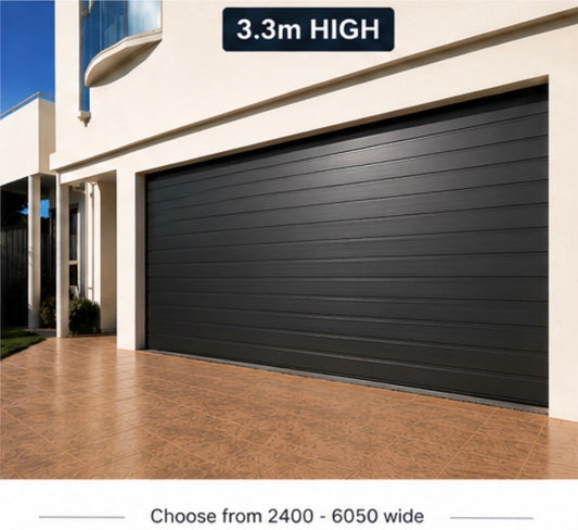 Colorsteel Rib-line Smooth Sectional Door 3300h And Choose From 2450w-6050 Wide