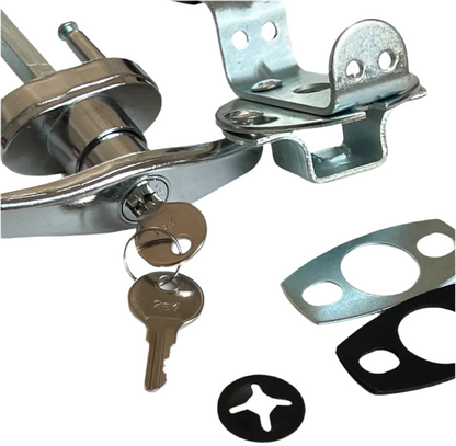 Full Sectional Garage Door Manual Lock Kit – T-Handle with Cables & Keys