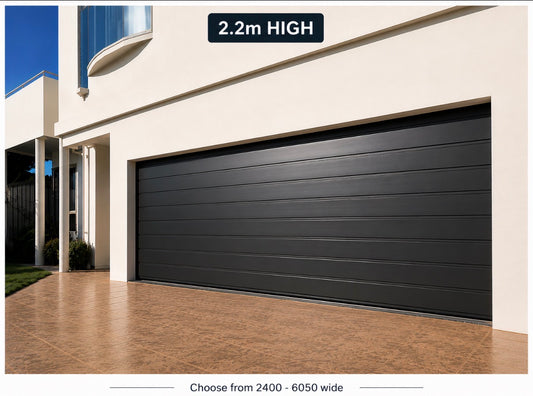 Colorsteel Rib-line Smooth Sectional Door 2200h And Choose From 2450w-6050 Wide