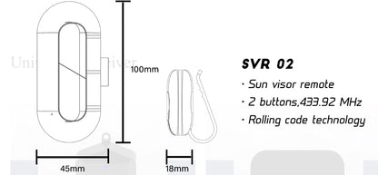 Premium Garage Doors Motor remote (sun-visor remote)