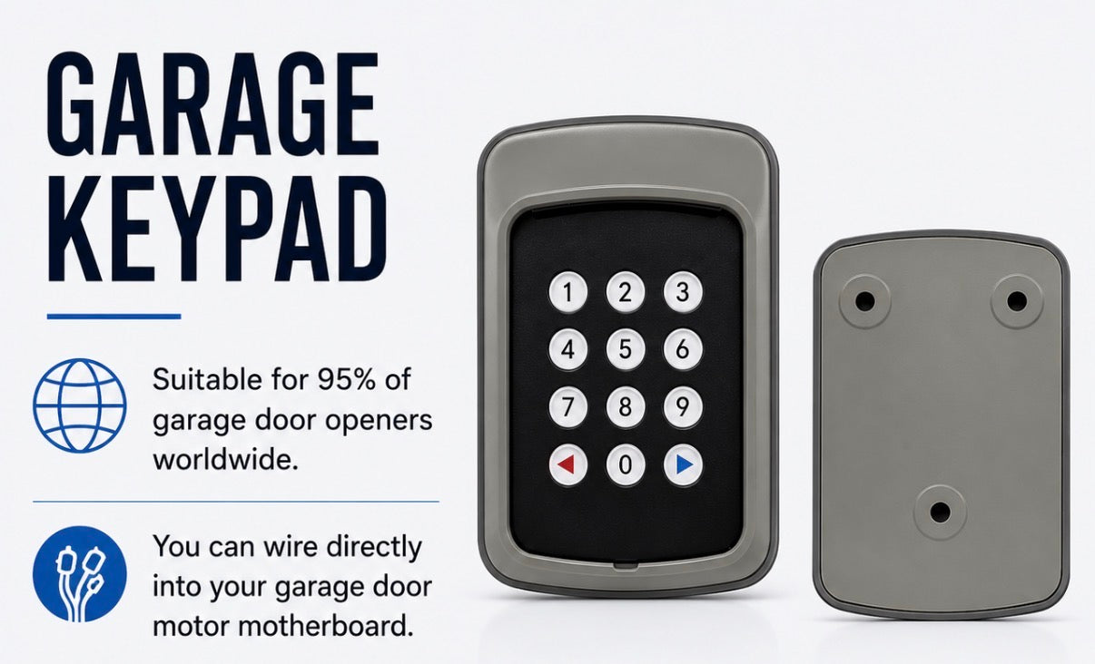 Universal KeyPad & Remote With Receiver. Pair Remotes To Any Garage Or Gate Motor In NZ