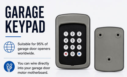 Universal KeyPad & Remote With Receiver. Pair Remotes To Any Garage Or Gate Motor In NZ