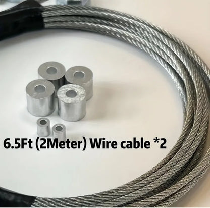 Full Sectional Garage Door Manual Lock Kit – T-Handle with Cables & Keys