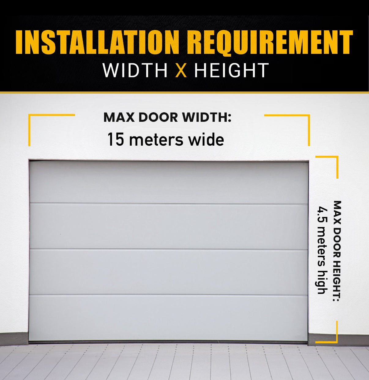 Heavy Duty Garage Door Motor, Rail And Remotes. 3.7M high