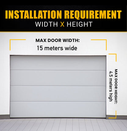 Heavy Duty Garage Door Motor, Rail And Remotes. 3.7M high