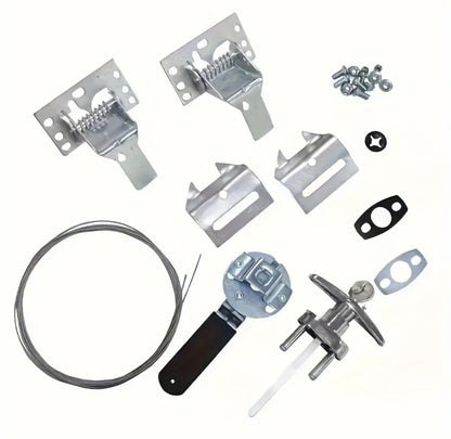 Full Sectional Garage Door Manual Lock Kit – T-Handle with Cables & Keys