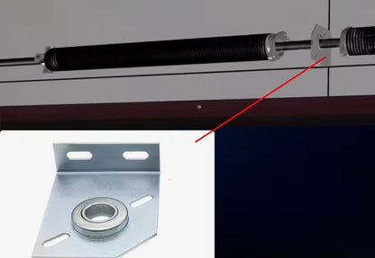 Spring pole bracket sectional panel door