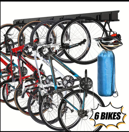Wall Bike Rack x6 Bikes