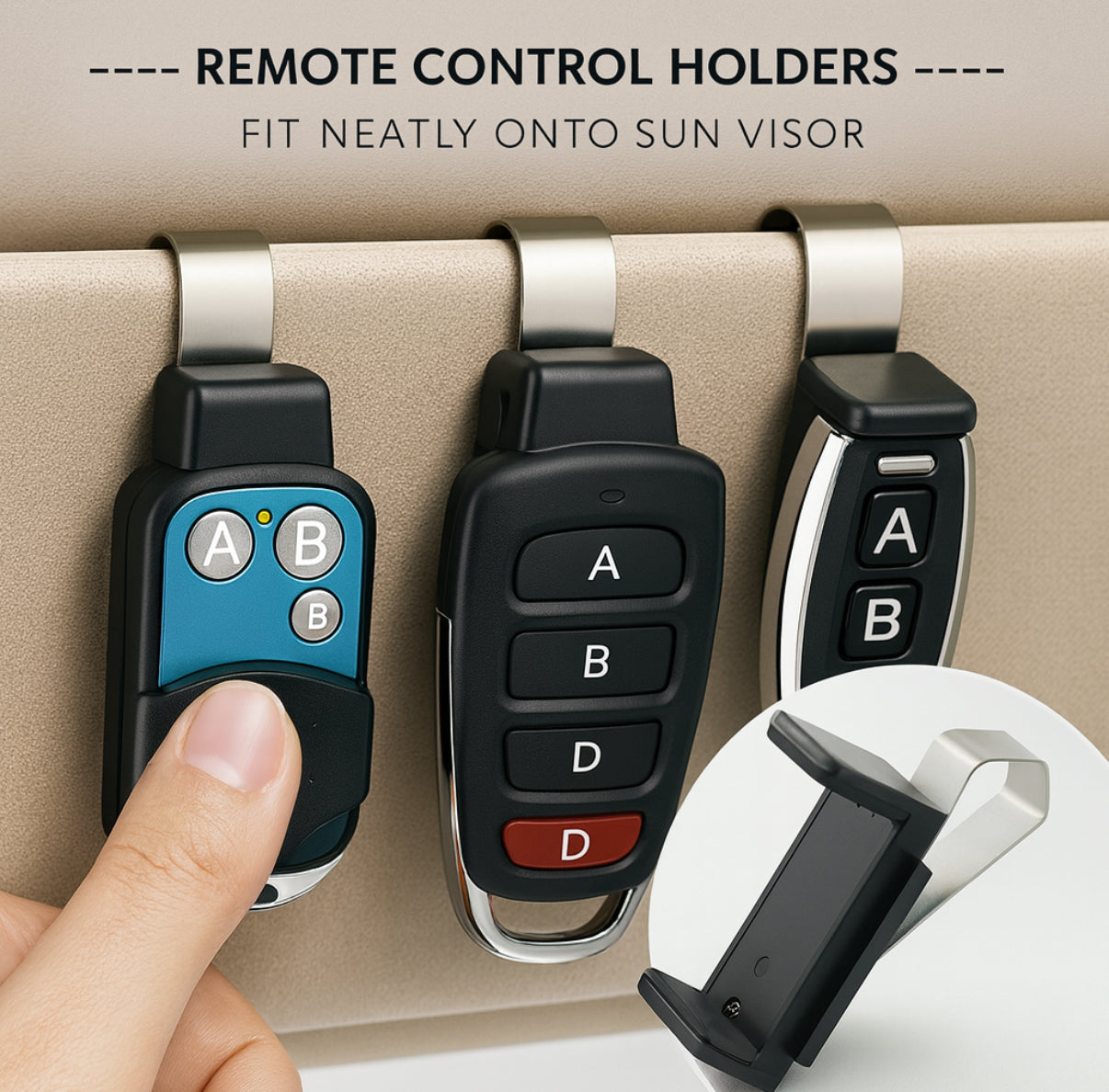 Garage & Gate Remote Sunvisor clip adjustable