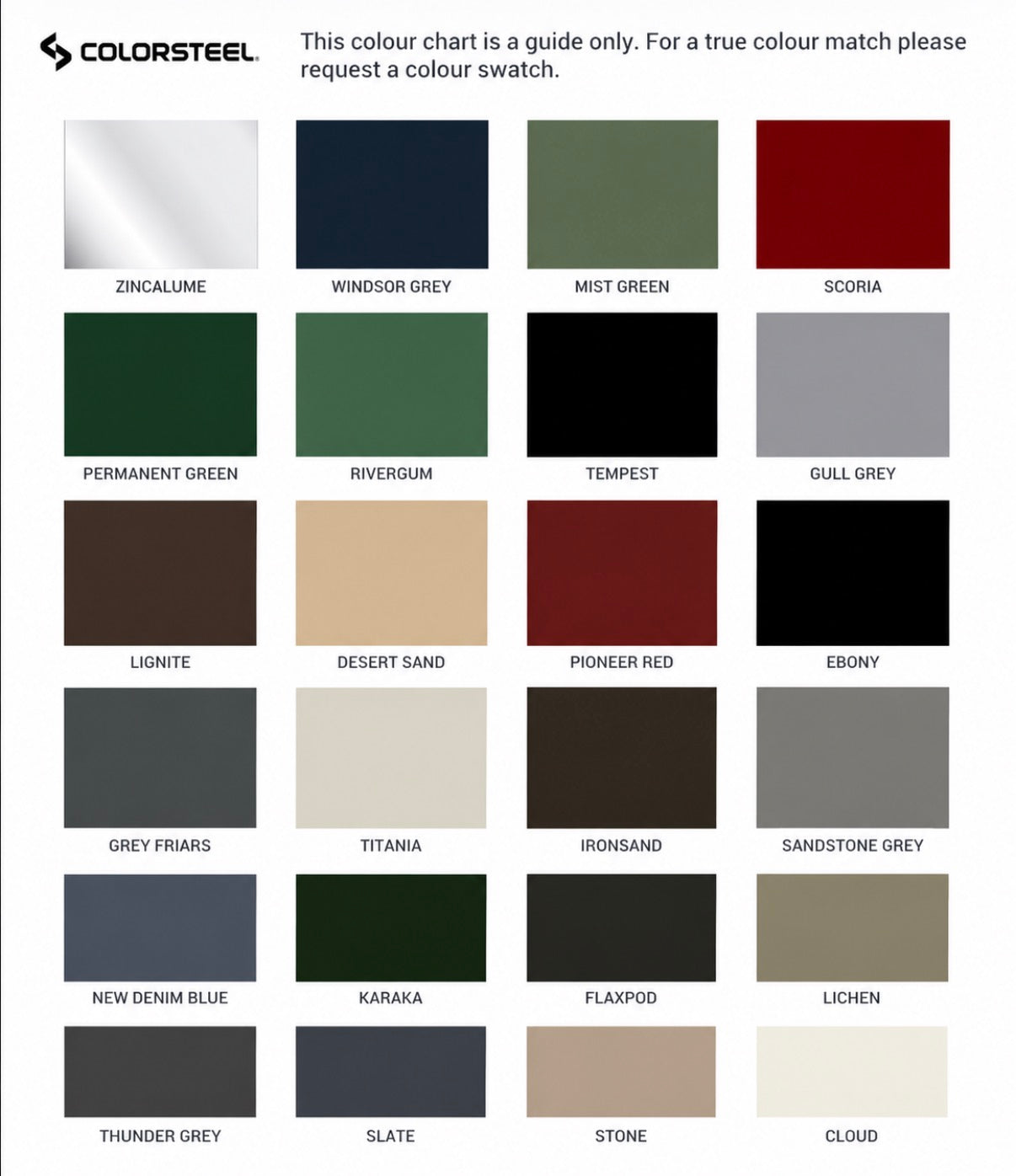 Touch up paint- colorsteel colours 10ml with brush pot