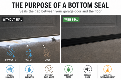 Universal Garage Door Bottom Seal Replacement, All NZ Garage Doors Choose Length.