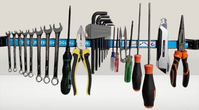 PGS Magnetic Tool Strip Holder – Large 60cm” Heavy-Duty Magnetic Tool Organizer