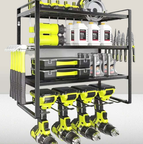 PGS Power Tool Organizer – Heavy-Duty Wall-Mounted Storage Rack
