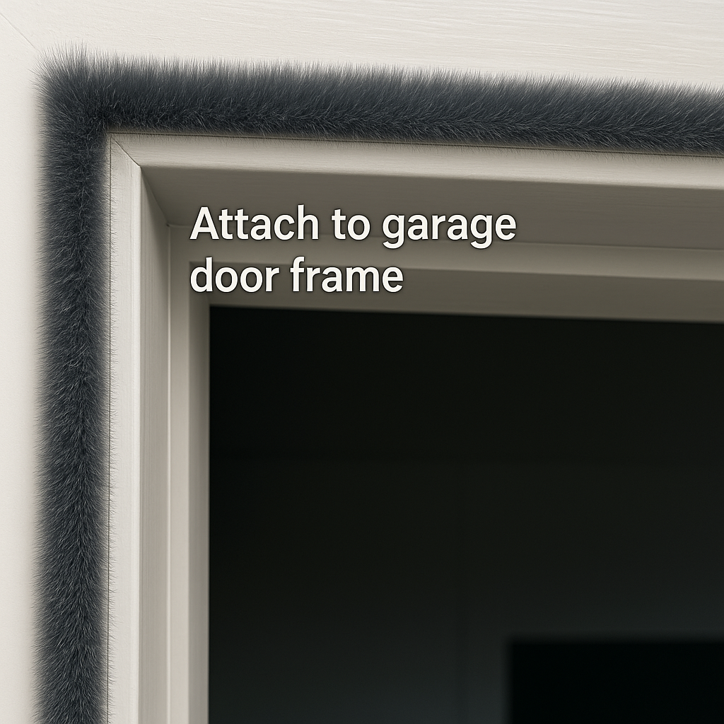 Garage Door “Mo Hair-Fluff Seal” 3M stick adhesive. Sold Per Meter