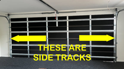 Garage Door Side Tracks. For Panel Lift OverHead Door. Sold As Pair 2250mm Max Door Height
