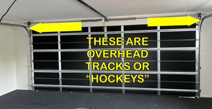 Garage Door Tracks. (Hockeys) Sold As Pair 2250mm Max Door Height